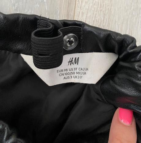 Koženková dievčenská suknička, h&m,98