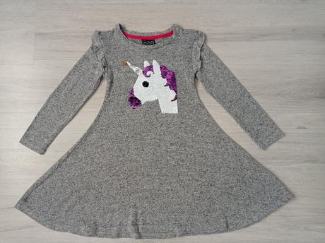 Krásne úpletové šaty s jednorožcom, primark,116