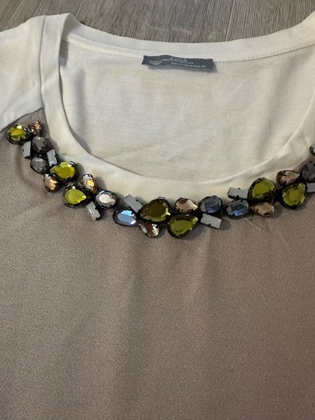 Zara tričko s kamienkami, zara,m
