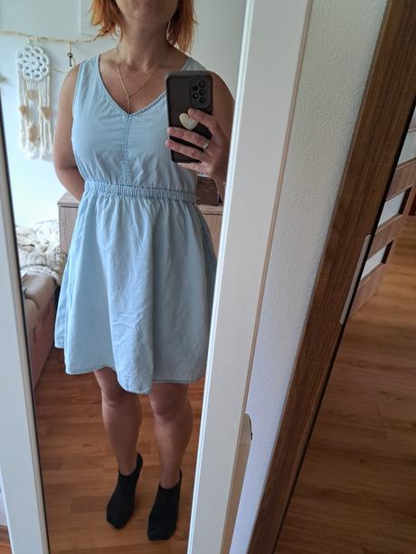 Šaty jeansové, h&m,xs