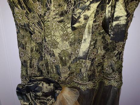 Olivovozelené spoločenské šaty, xs