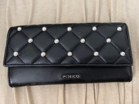Pinko znackova cierna kozena penazenka, pinko