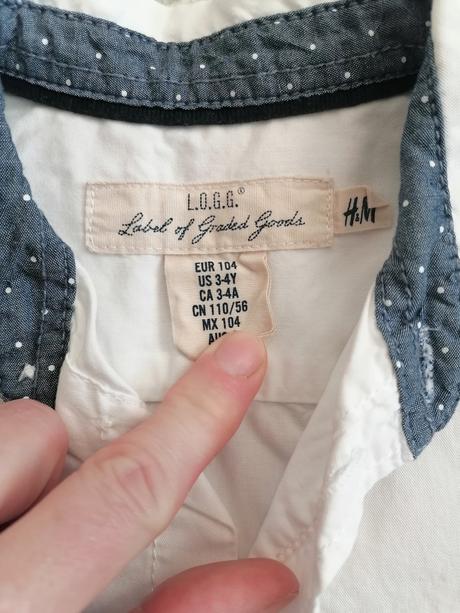 Biela košielka - h&m 110, h&m,110