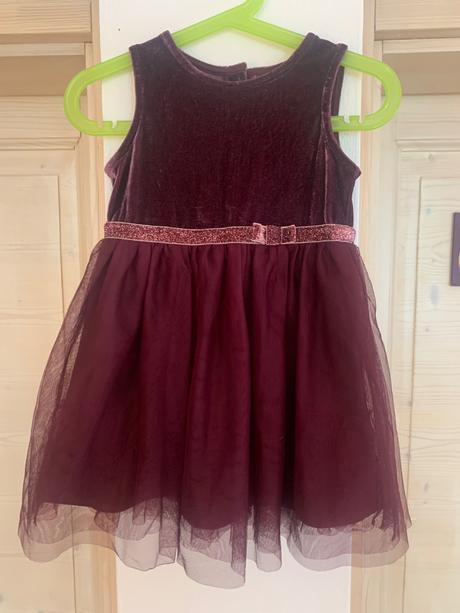 Lindex zamatové šaty s tylom 86/92, lindex,86