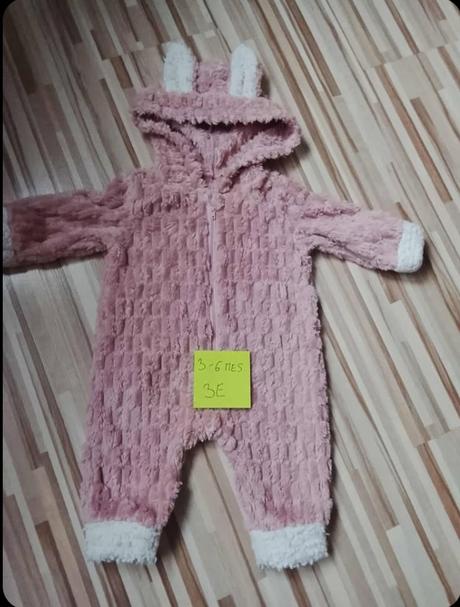 Plyšový overal zajačik 3 - 6mes., 68