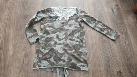 Maskáčový dlhý sveter, 152