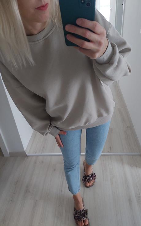 Oversize mikina, fishbone,xs