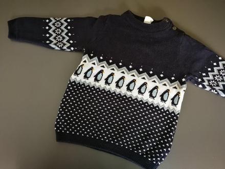 Zimný svetrík, h&m,74
