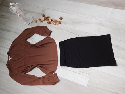 Esprit blúzočka hnedá dámska padavý materiál, 36 v, esprit,s