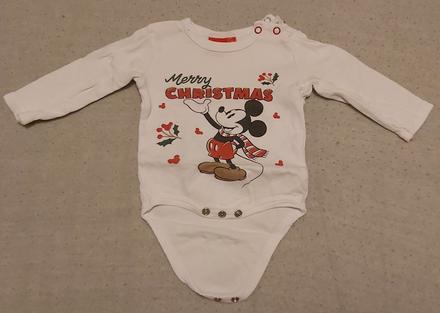 Vianočné body biele mickey mouse 62, disney,62