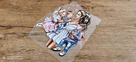 Nažehľovacia nálepka -mom kids - 17x28 cm, 