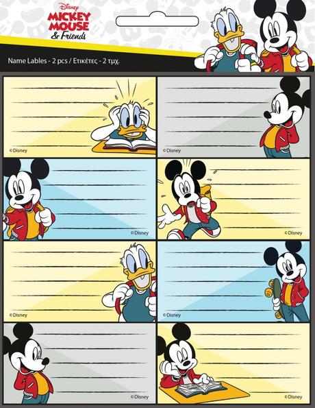 Lepiace štítky (16ks) mickey mouse - skladom,