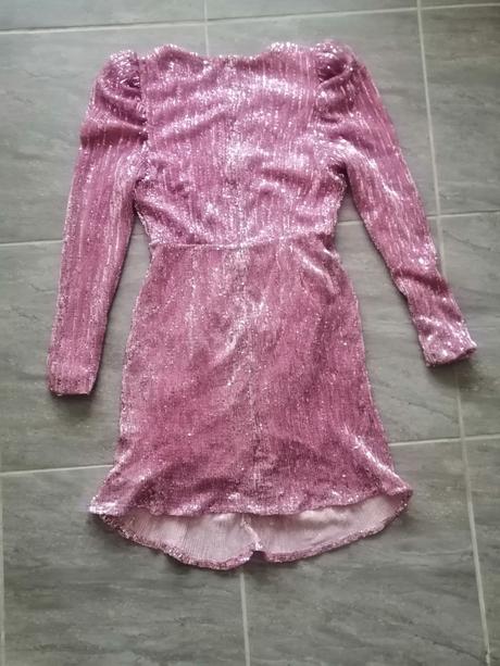 Luxus ružové šaty glamorous, v38-40, 40