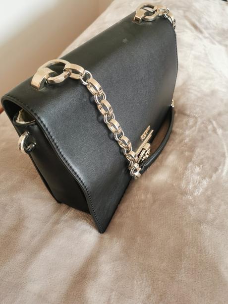 Kožená čierna kabelka guess, guess