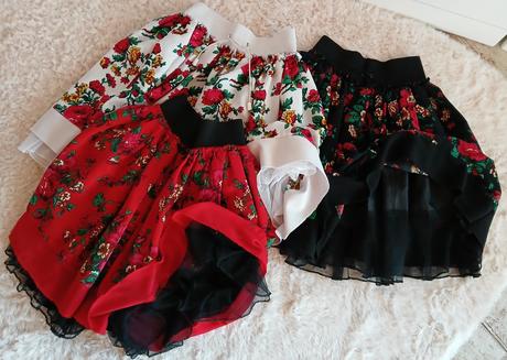 Kvetinove sukne folk - velk.36 a 38, 36