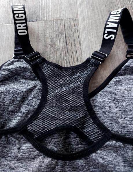 Sivá melírovaná športová podprsenka, m