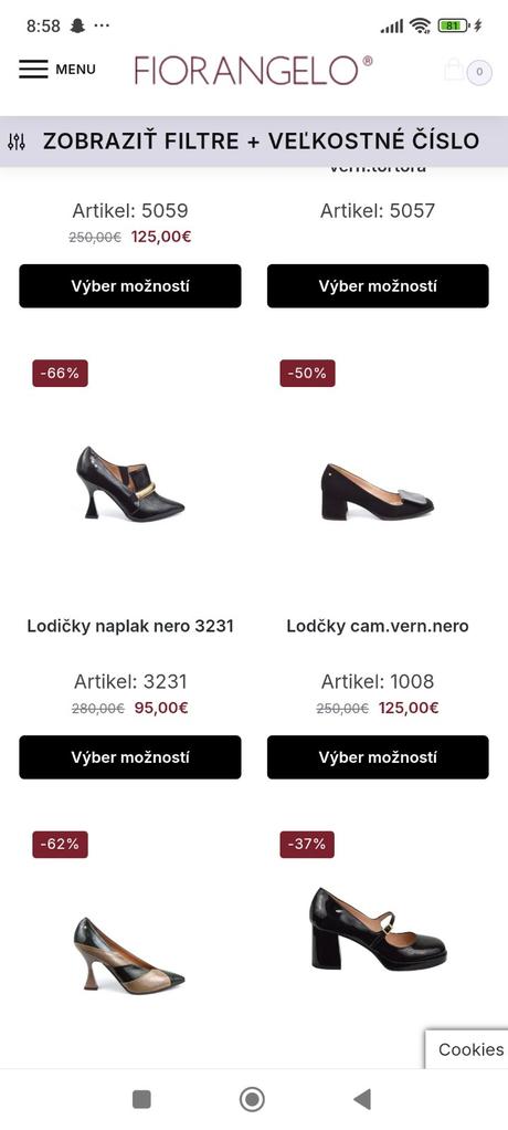 Fiorangelo lodičky pc 250eur, 41