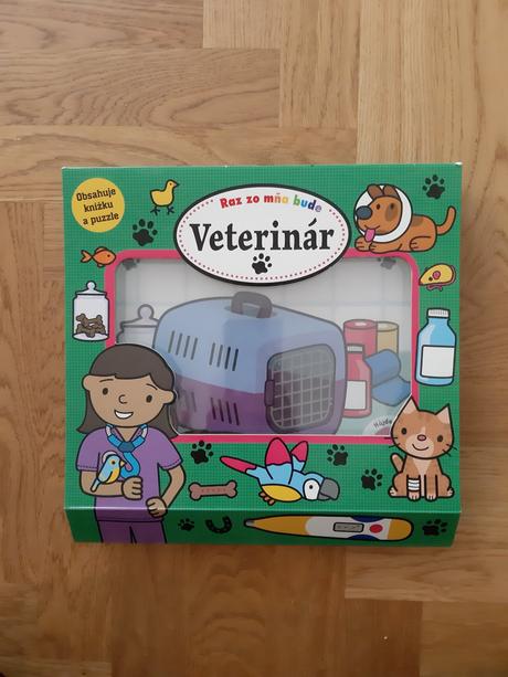 Puzzle kniha raz zo mňa bude veterinár,