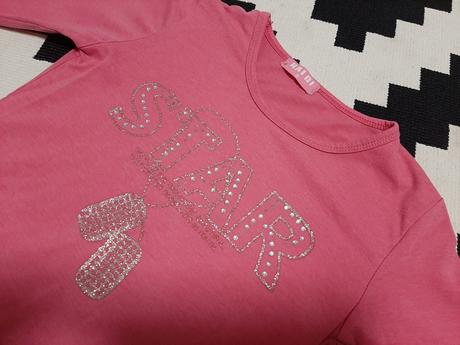 Tričko s flitrovaným nápisom star na 8r., 128