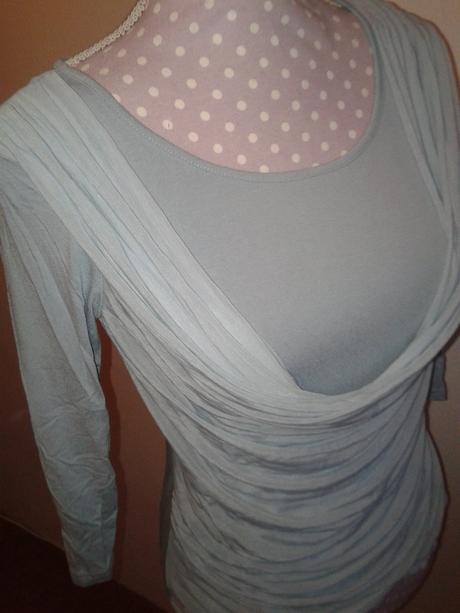 Nebeskymodrý dvojvrstvový top s, s