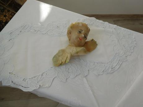 Anjelik cca 70 rokov starý sádrový, 