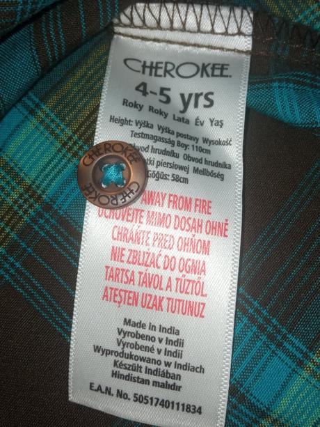 Chlapčenská kockovaná košeľa cherokee (4-5 r.), cherokee,110