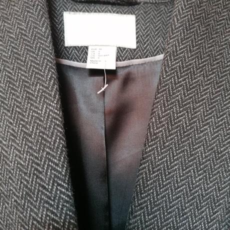 Tvidove boucle rybia kosť sako, h&m,xs