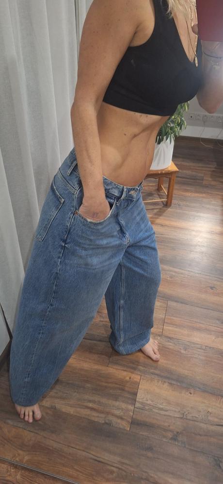 Rifle zara baggy barrel jeans 40/42, zara,40