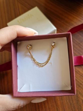 Dvojitá náušnica mesiac,