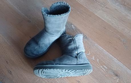 Kožené snehule classic ugg šede s prímesou vlny, ugg,40