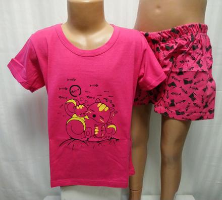 Dievč. cyklámenové pyžamo mačičky v & k, 110-116, 116