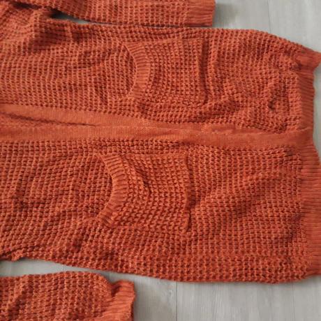 Škoricovo-oranžový kardigan s kapucňou, m