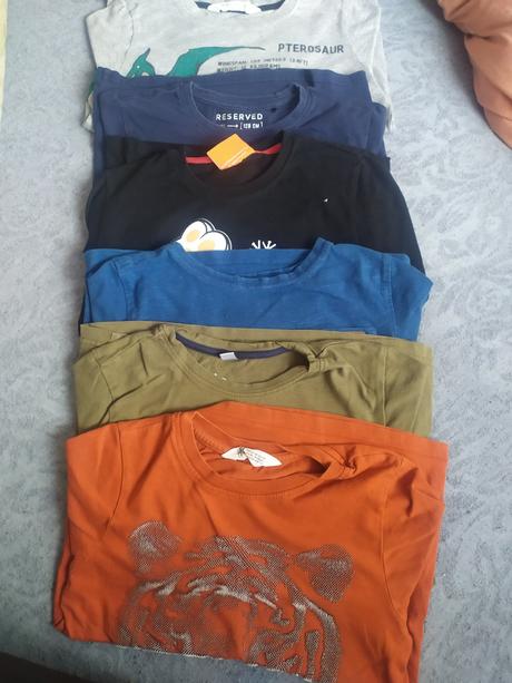 Tričká dlhý rukáv, h&m,128