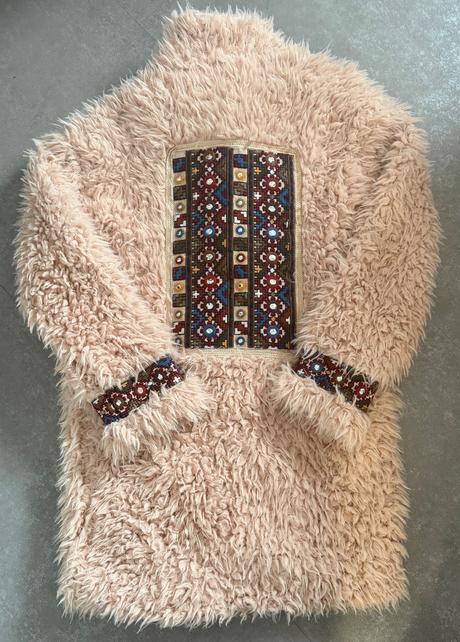 Teplý huňatý kabátik veľmi.s/m, s