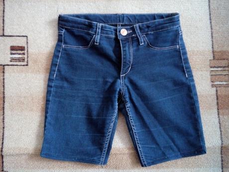 Riflové kraťasy, denim,134