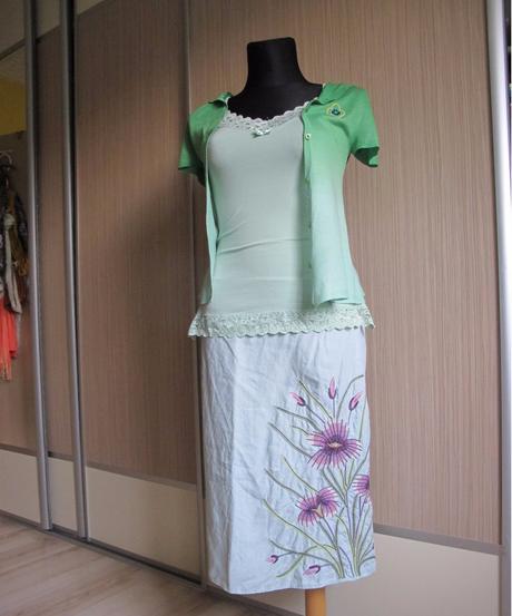 Zeleno - tyrkysový pulóvrik, only,s