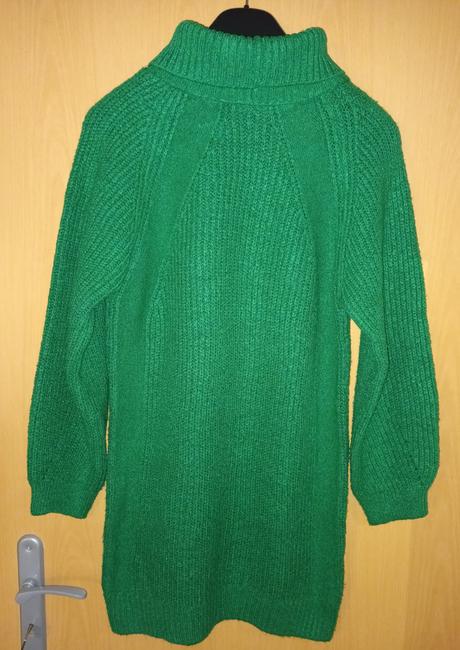 Smaragdovozeleny dlhy teply rolak m, m