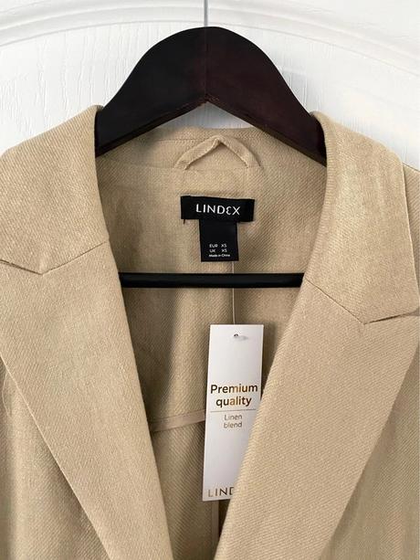 Nové béžové sako lindex premium ľan bavlna, lindex