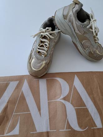 Zara tenisky topánky mix syntetika+koža 34, zara,33