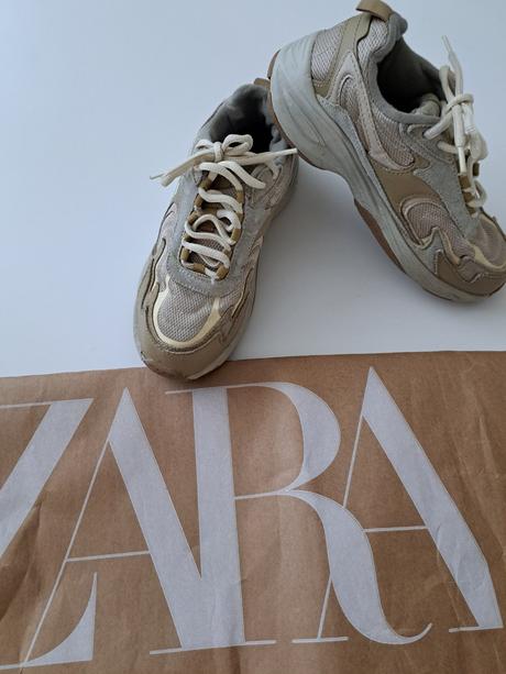 Zara tenisky topánky mix syntetika+koža 34, zara,33