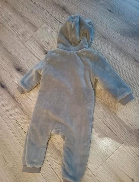 Hrubý plyšový overal na zips, fox & bunny,80