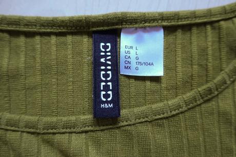 Rebrované tričko h&m divided, h&m,l