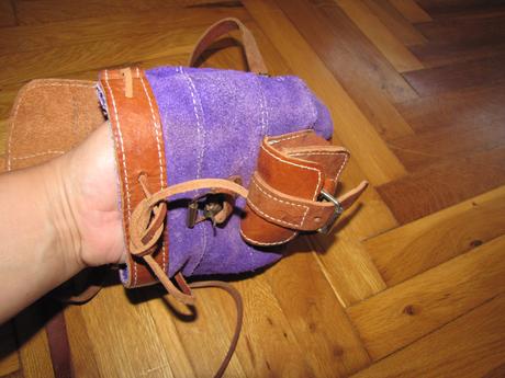 Kožený mini ruksak, 