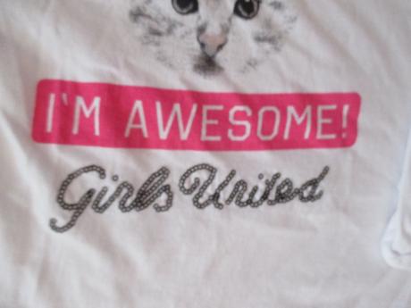 Biele triko s obrazkom macicky, vel. 146/152, 152