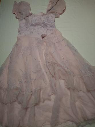 Dámsky kostým ružová princezná - plesové šaty, xl, 