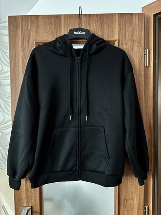 Dámska čierna mikina na zips xs, xs