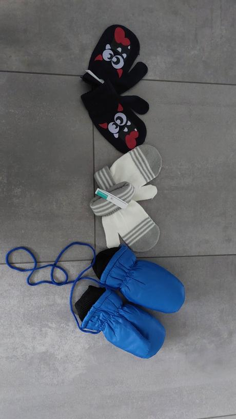 Detské rukavice 3 páry, 