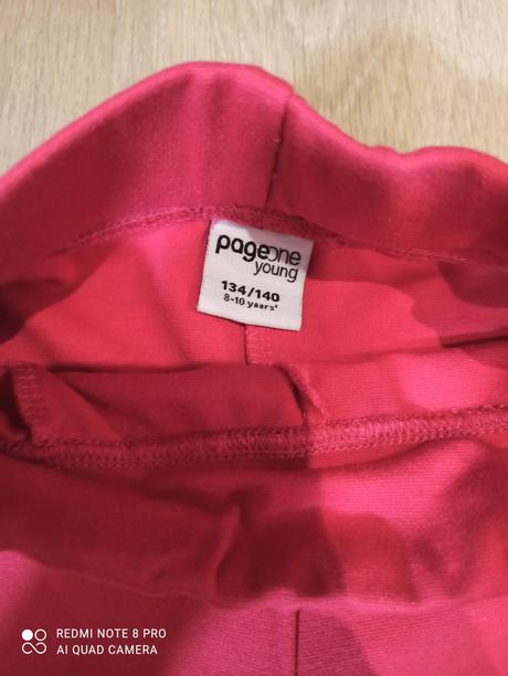 Ružové legíny s rozparkom veľ.134/140, 134