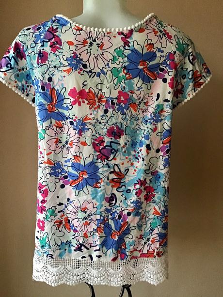 Blúzka s krajkou peacocks /74, 40