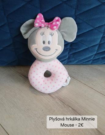 Plyšová hrkálka minnie mouse, 